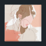 Íman Retrato feminino Pintado<br><div class="desc">Retratos pintados de contorno I de June Erica Vess. | 142233GG</div>