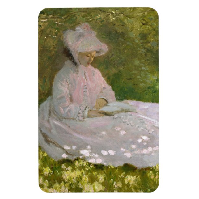 Íman Retrato Impressionista de Primavera, Claude Monet (Vertical)