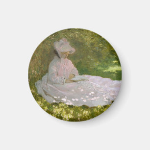 Íman Retrato impressionista de primavera, Claude Monet