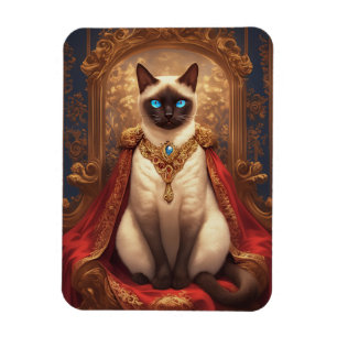 Íman Retrato Majestoso do Gato Siámes Real