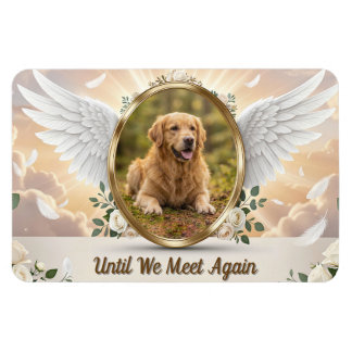 Íman Retrato Memorial Personalizado de Asas de Anjo par