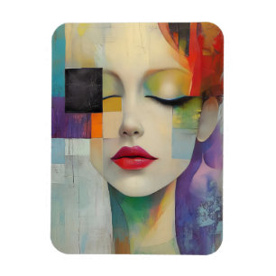 Íman Retrato no Surrealismo do Bloco de Cor