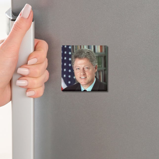 Íman Retrato Oficial do Presidente Bill Clinton (Zazzle President Bill Clinton Official Portrait Magnet (Front))