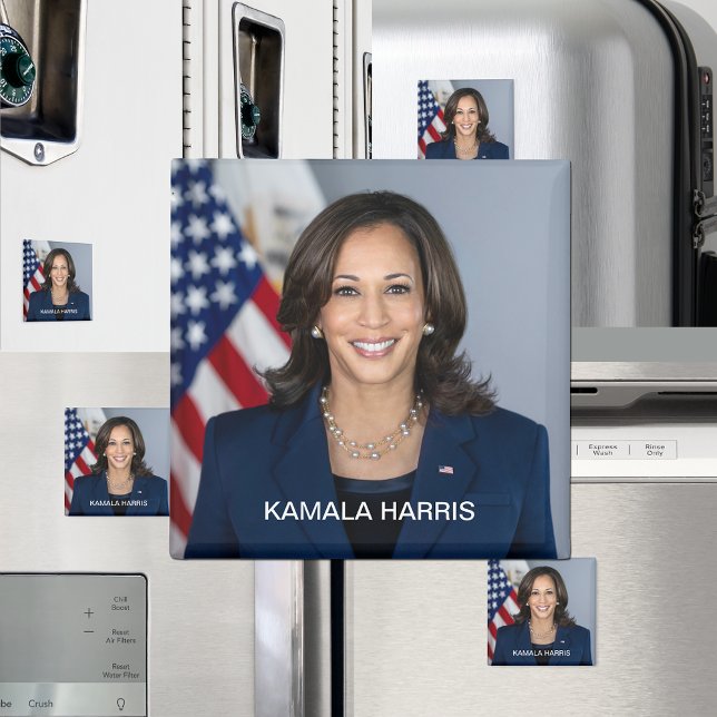 Íman Retrato Oficial do Vice-Presidente Kamala Harris (Vice President Kamala Harris Official Portrait Magnet)