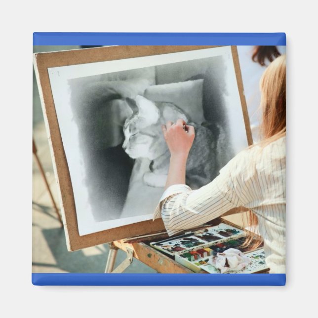 Íman Retrato para Indigo (Frente)