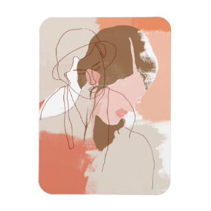 Íman Retrato para Mulher Pintado