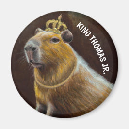 ÍMAN RETRATO PERSONALIZADO DE CAPIVARA USANDO UMA COROA