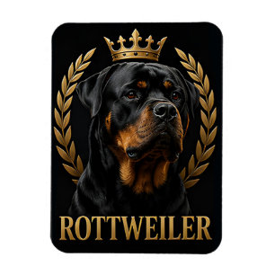 Íman Retrato Real de Rottweiler para Amantes de Cães Le