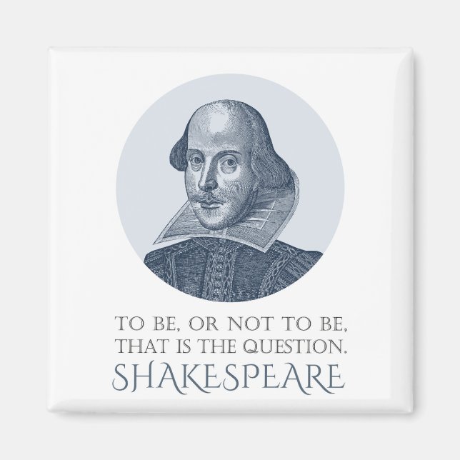 Íman Retrato Shakespeare para ser ou não ser citado (Frente)