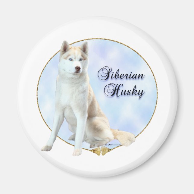 Íman Retrato Siberian Husky - Magnet (Frente)