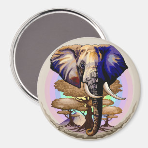 Íman Retrato Surreal do Elefante Africano