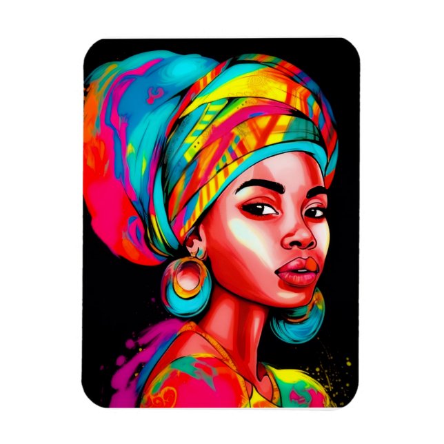 Íman Retrato Vibrante com Folheto Colorido (Vertical)