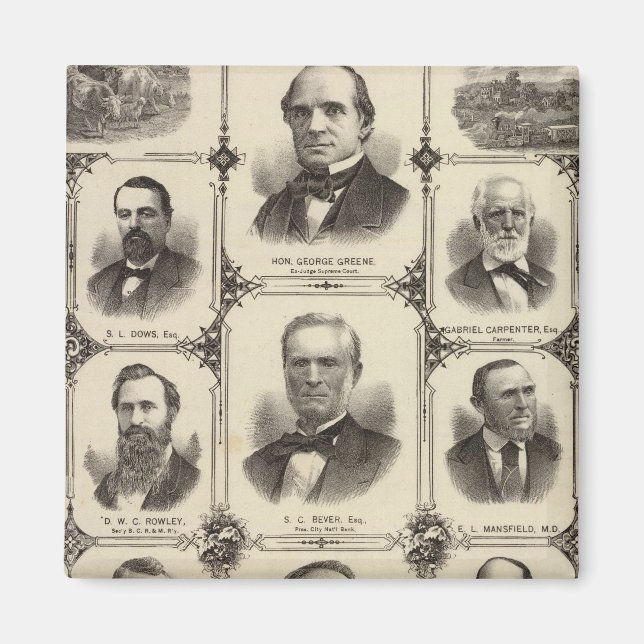 Íman Retratos de Cidadãos de Cedar Rapids (Frente)