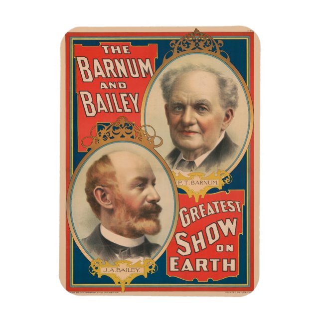 Íman Retratos De P.T. Barnum E J.A. Bailey (Vertical)