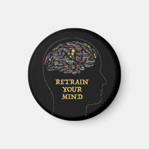 Íman Retreine a sua mente, Design de Arte do Word Inspi