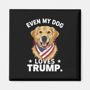 Íman Retriever Até o Meu Cão Ama a Bandeira dos EUA Tru