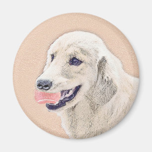 Íman Retriever ouro com pintura de cachorro de Tênis