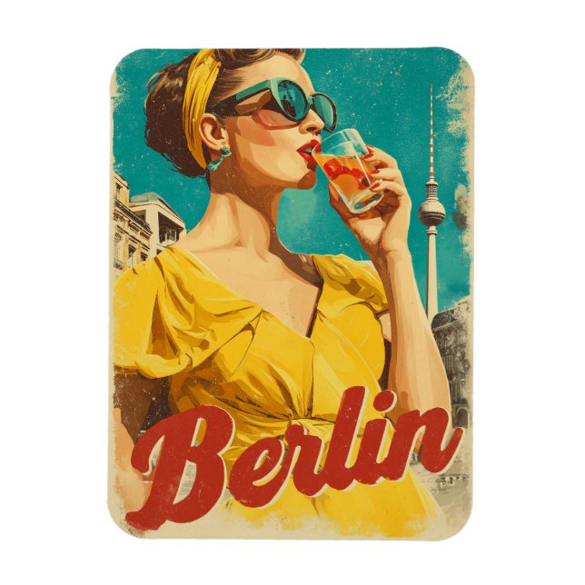 Íman Retro 50 de Berlim (Vertical)