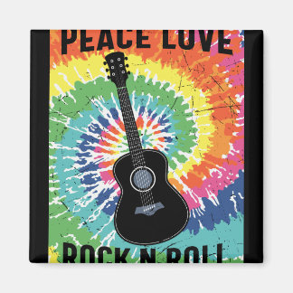 Íman Retro 80s Hippie Peace Love Rock N Roll