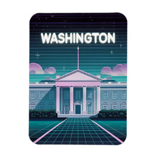 Íman Retro 80s LoFi Synthwave White House Washington DC