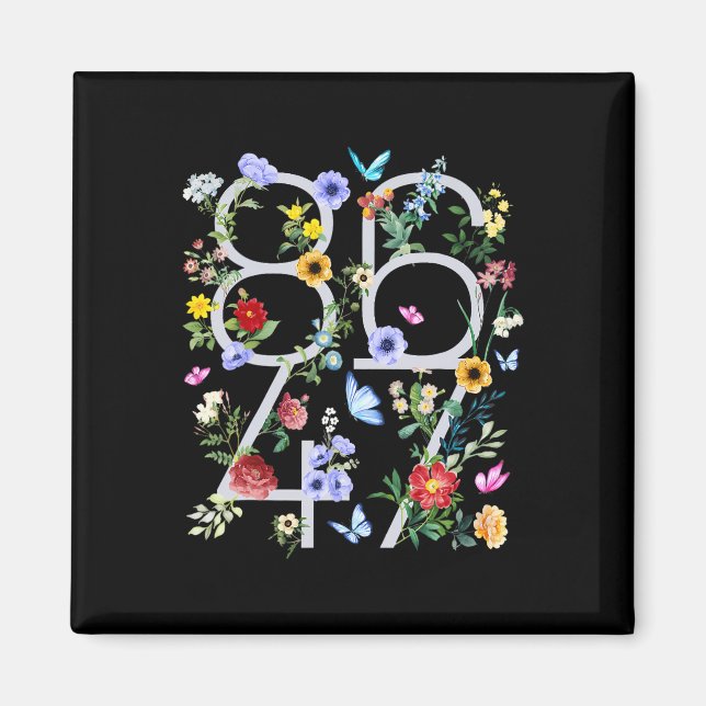 Íman Retro 8647 Sutil Trump 86 47 Estilo Floral Boho (Frente)