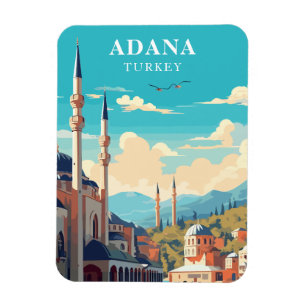 Íman Retro Adana Turquia Viagem Souvenir Magnet