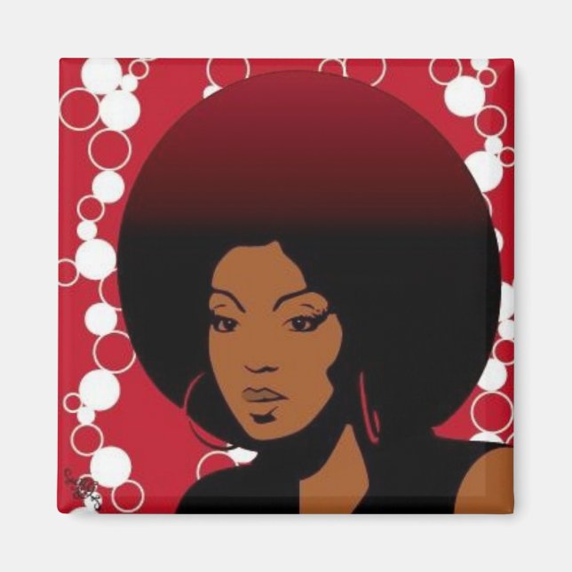 Íman Retro Afro Magnet (Frente)