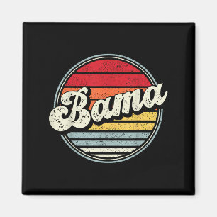 Íman Retro Alabama Home State Style 70s Sunset Men