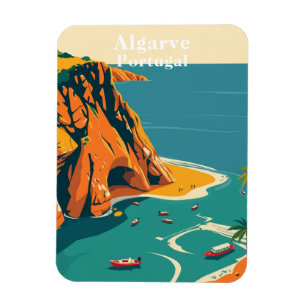 Íman Retro Algarve Portugal Viagem das costas Souvenir