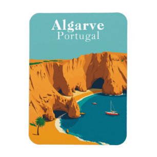 Íman Retro Algarve Portugal Viagem Souvenir