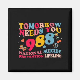 Íman Retro Amanhã Precisa De 988 Prevenção Suicida