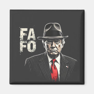 Íman Retro-americano Donald Trump FAFO USA Flag Patriot