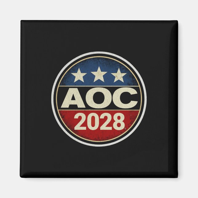 Íman Retro Aoc 2028 Combater O Protesto Oligarchy Resis (Frente)