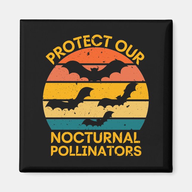 Íman Retro Bat Vintage Spooky (Frente)