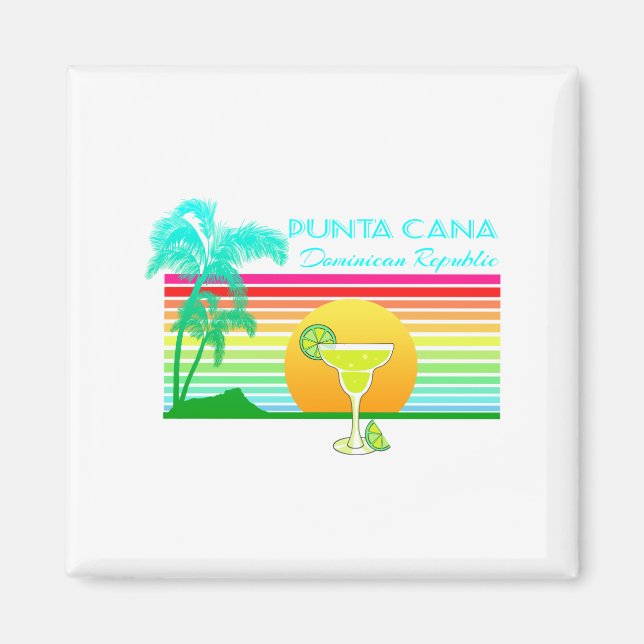Íman Retro Beach Punta Cana Margarita (Frente)