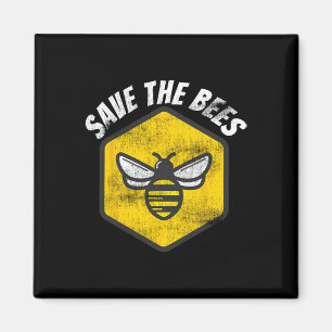 Íman Retrô Beekeeper Honeybee Sensibilização Salve As A