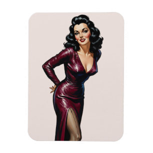 Íman Retro Belíssima Arte de Glamour de Hollywood