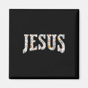 Íman Retro Boho Flor Silvestre Jesus Deus Fé Religiosa