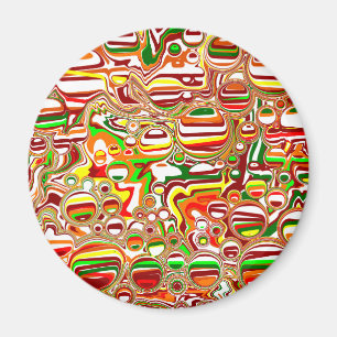 Íman Retro Bolhas Arte Digital