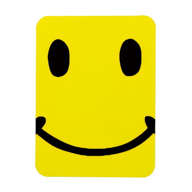 Íman Retro Bright Big Yellow Smile Face (Vertical)
