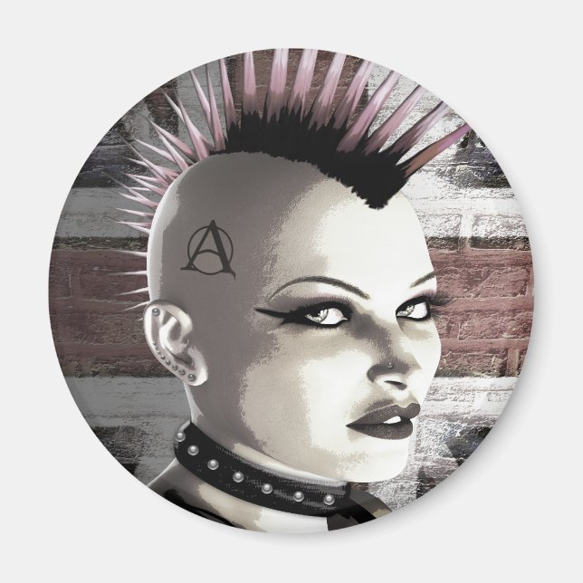 Íman Retro British Punk Fashion Magnets (Frente)