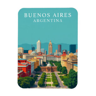 Íman Retro Buenos Aires Argentina Viagem Souvenir