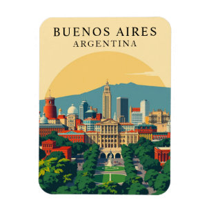 Íman Retro Buenos Aires Argentina Viagem Souvenir