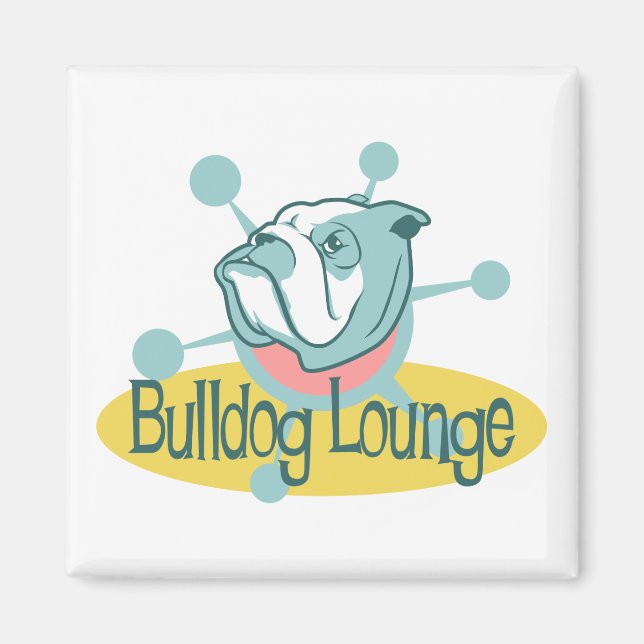 Íman Retro Bulldog Lounge (Frente)