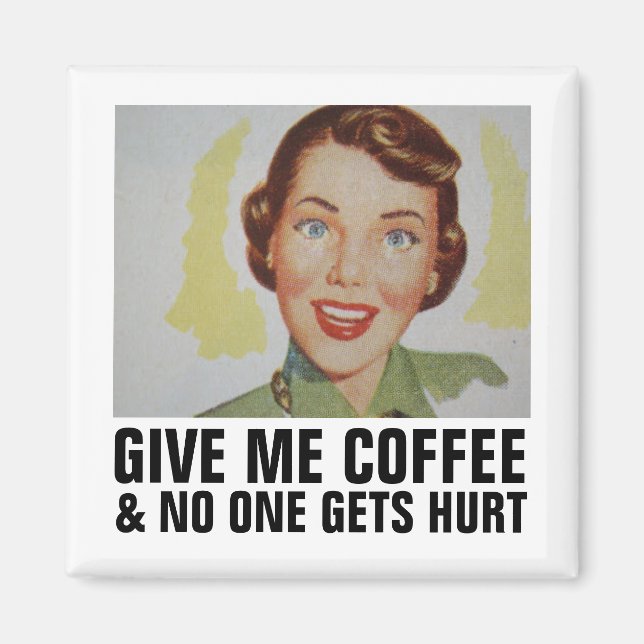 ÍMAN RETRO CAFÉ MULHER MAGNET (Frente)
