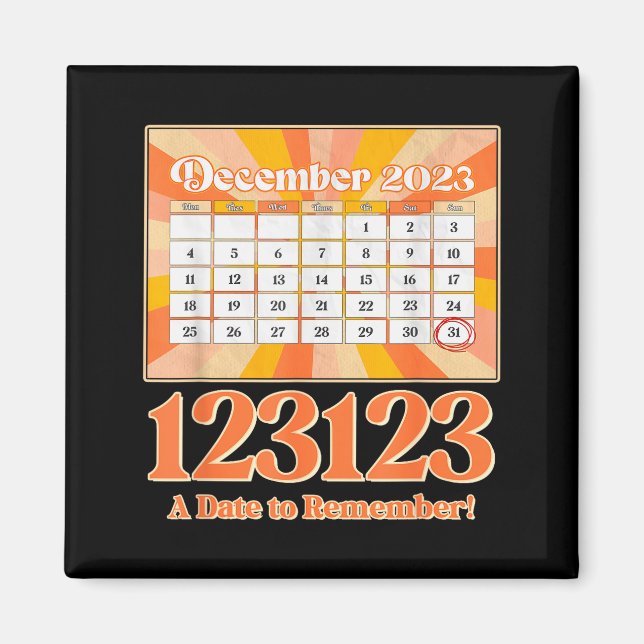 Íman Retro Calendar_ Remember New Year's Eve 2023-24  (Frente)
