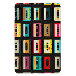 Íman Retro Cassette Tape Pattern – Vintage Music 