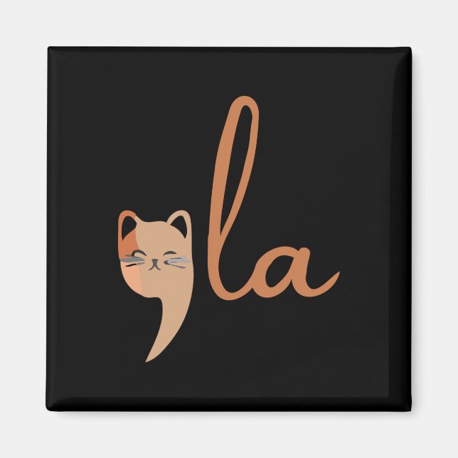 Íman Retro Cat Comma La Kamala Harris Para Presidente 2 (Frente)