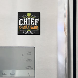 Íman Retro Chief Shenanigator Chapéu de Leprechaun Sort