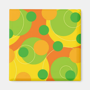 Íman Retro Citrus Dots Funky Groovy Gift Magnet